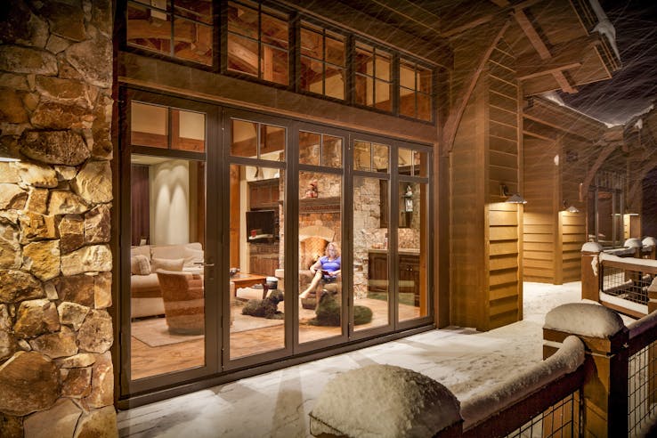 moveable glass walls in winter